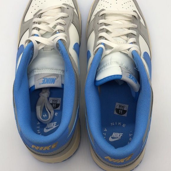 USED Nike Dunk Low Athletic Department Light Grey/Blue/Yellow FN7488-133 No Box - Picture 9 of 9